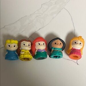Disney Princess Finger Puppet Collection - Blue, Yellow, Red, Teal, Pink